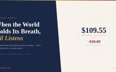 When the World Holds Its Breath, Oil Listens